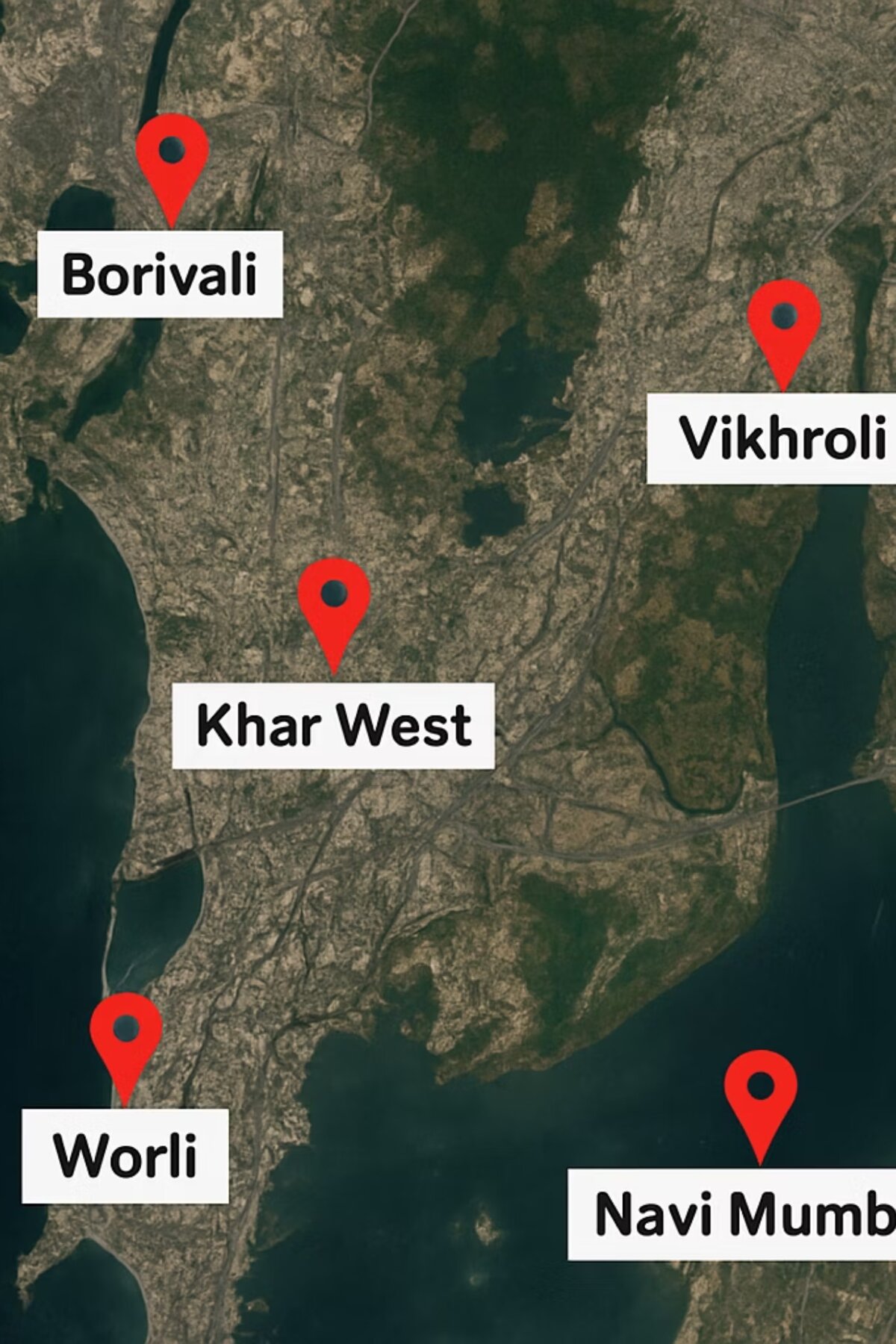 Map of Key Acre's project footprint across Mumbai